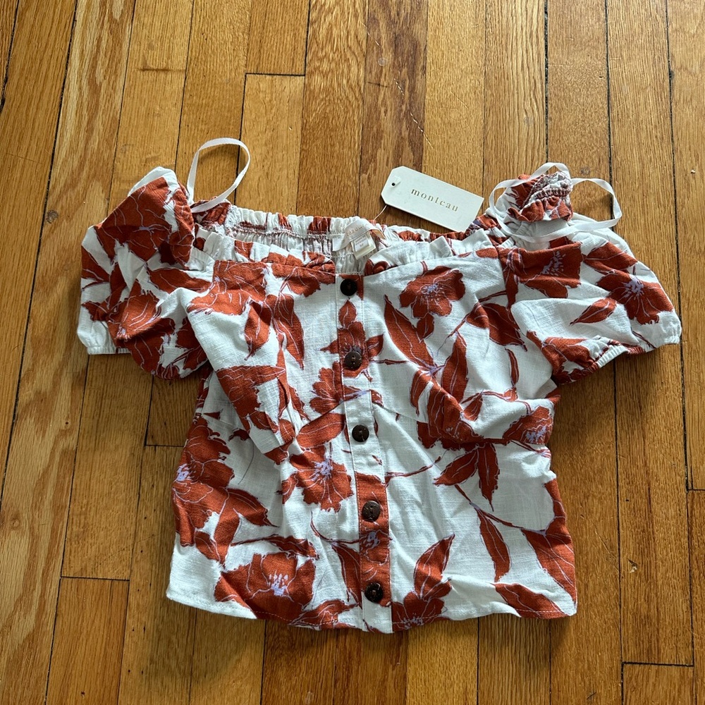 Monteau LA Womens Blouse Size M